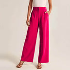 Calça Feminina Wide Leg de Alfaiataria Rosa Pink 9