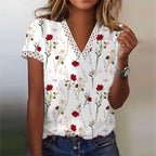 Blusa Casual Flor Vermelha 5