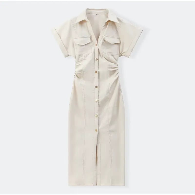 Vestido Midi Off White 07