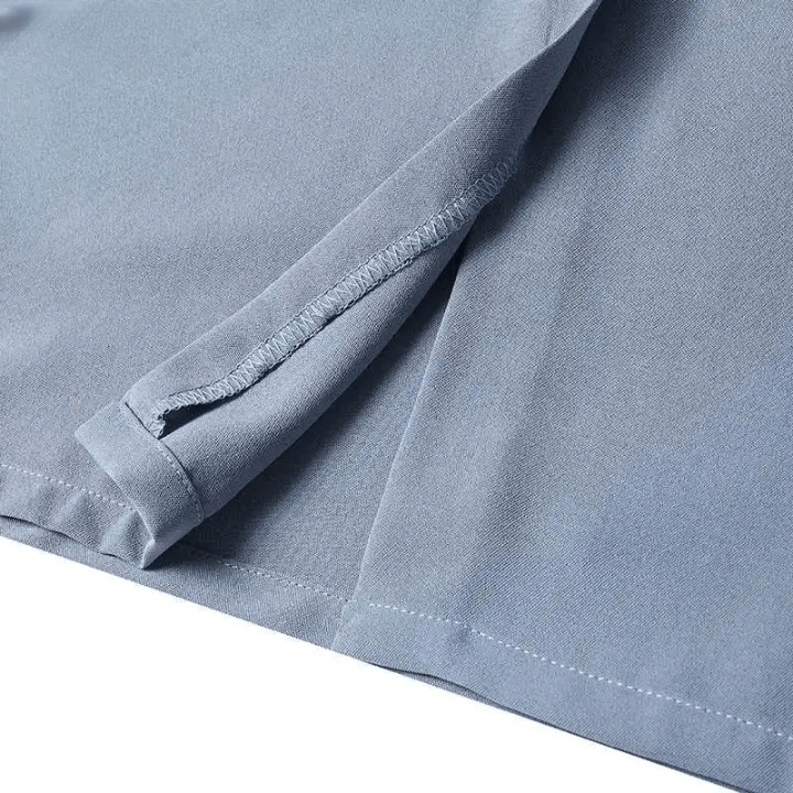 Vestido Midi Elegante Azul Fumê 10