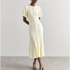 Vestido Midi de Malha Off White 02