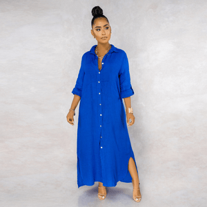 Vestido Longo de Linho Feminino