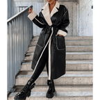 Casaco Feminino Longo Forrado Preto 1