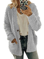 Casaco Feminino de Lã Cinza 6