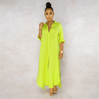 Vestido Longo de Linho Feminino