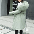 Jaqueta Feminina de Parka Forrada Verde 10