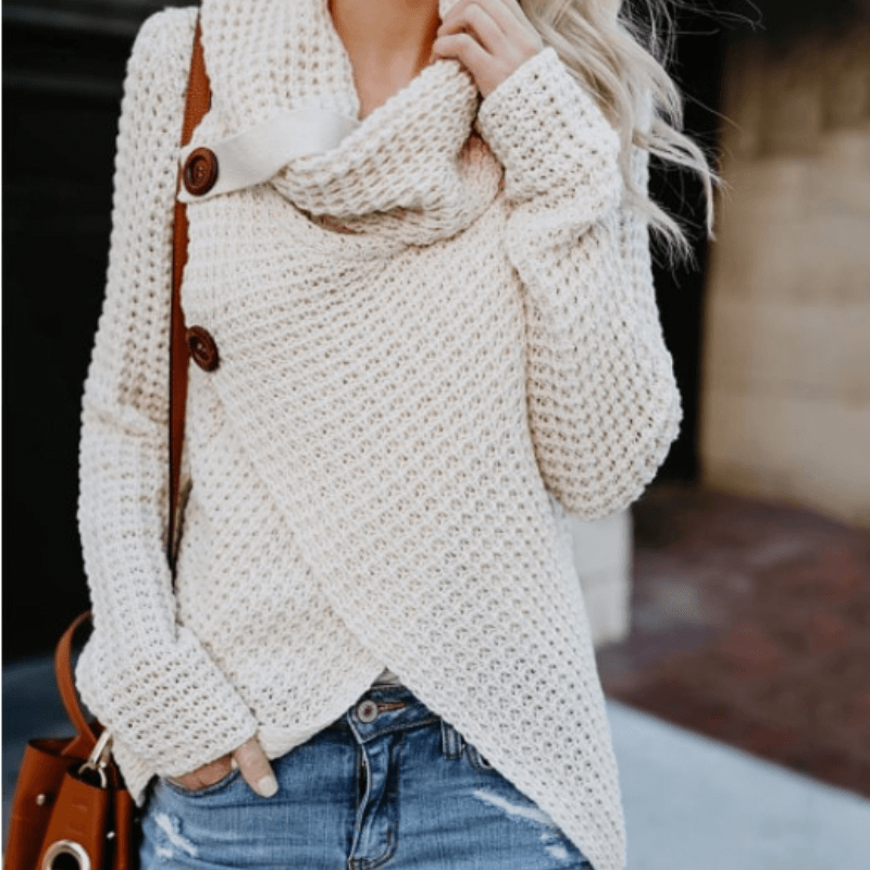 Suéter Feminino de Tricot Bege 8