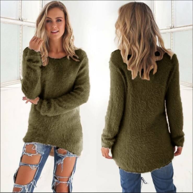 Suéter Feminino Verde Militar 6