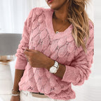 Suéter Feminino de Tricot Rosa 4