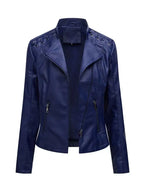 Jaqueta Feminina Biker Azul Marinho 12