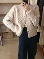 Cardigan Feminino Curto Branco 2