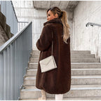 Casaco Feminino Longo Marrom 10
