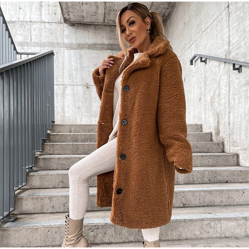 Casaco Feminino Longo Caramelo 8