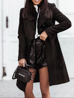 Casaco Feminino Longo Oversized Preto 8