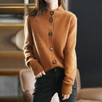 Cardigan Feminino com Botões Caramelo 3