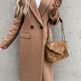 Casaco Feminino Longo de Lã Batida Léonie