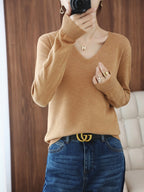 Suéter Casual Feminino Caramelo