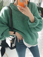 Suéter Feminino de Tricot Oversized Verde 1