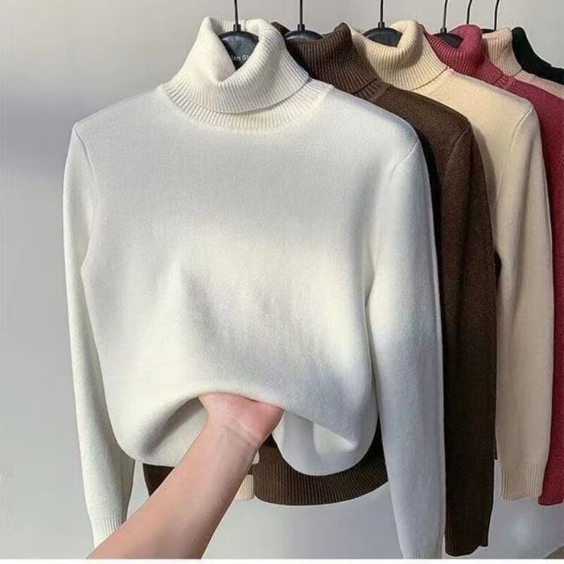 Suéter Feminino Gola Alta Térmico Branco 4
