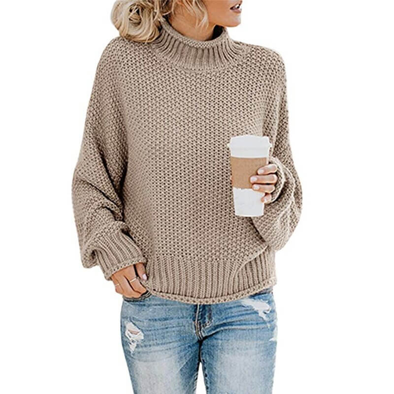 Suéter Feminino de Tricot Oversized Bege 8