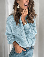 Suéter Feminino de Tricot Azul 5