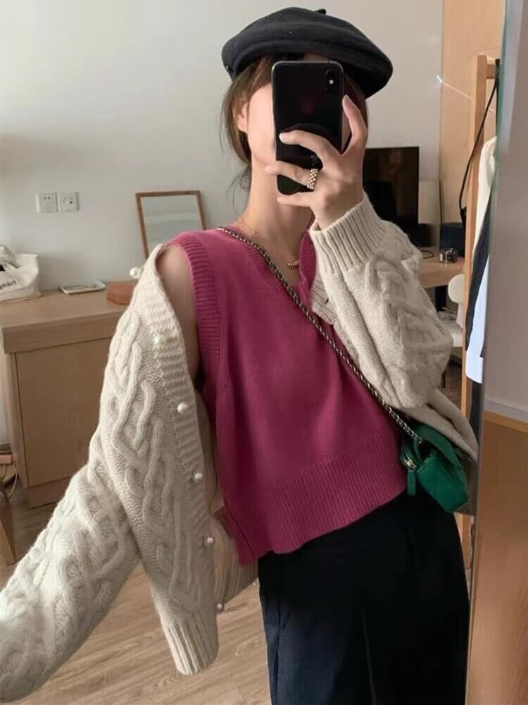 Cardigan Feminino Curto Branco 3