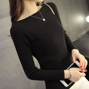 Suéter Feminino Canelado Preto 2