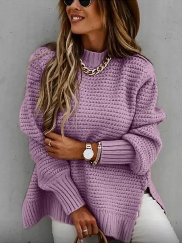 Suéter Feminino de Tricot Lilás