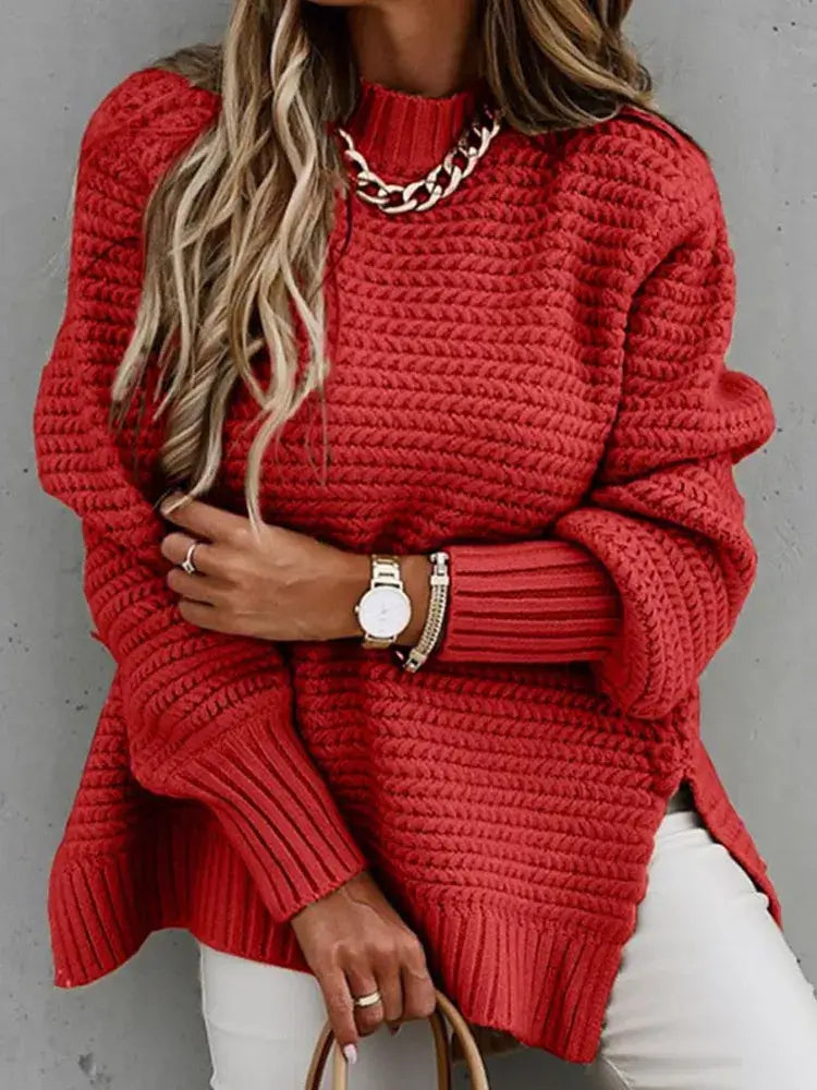 Suéter Feminino de Tricot Vermelho